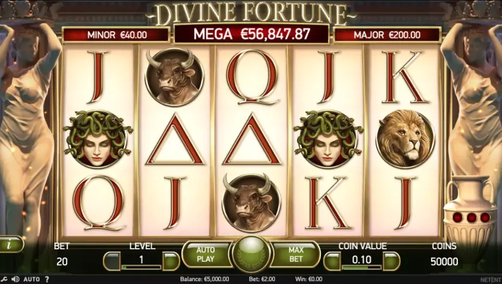 Игра в игровой автомат Divine Fortune